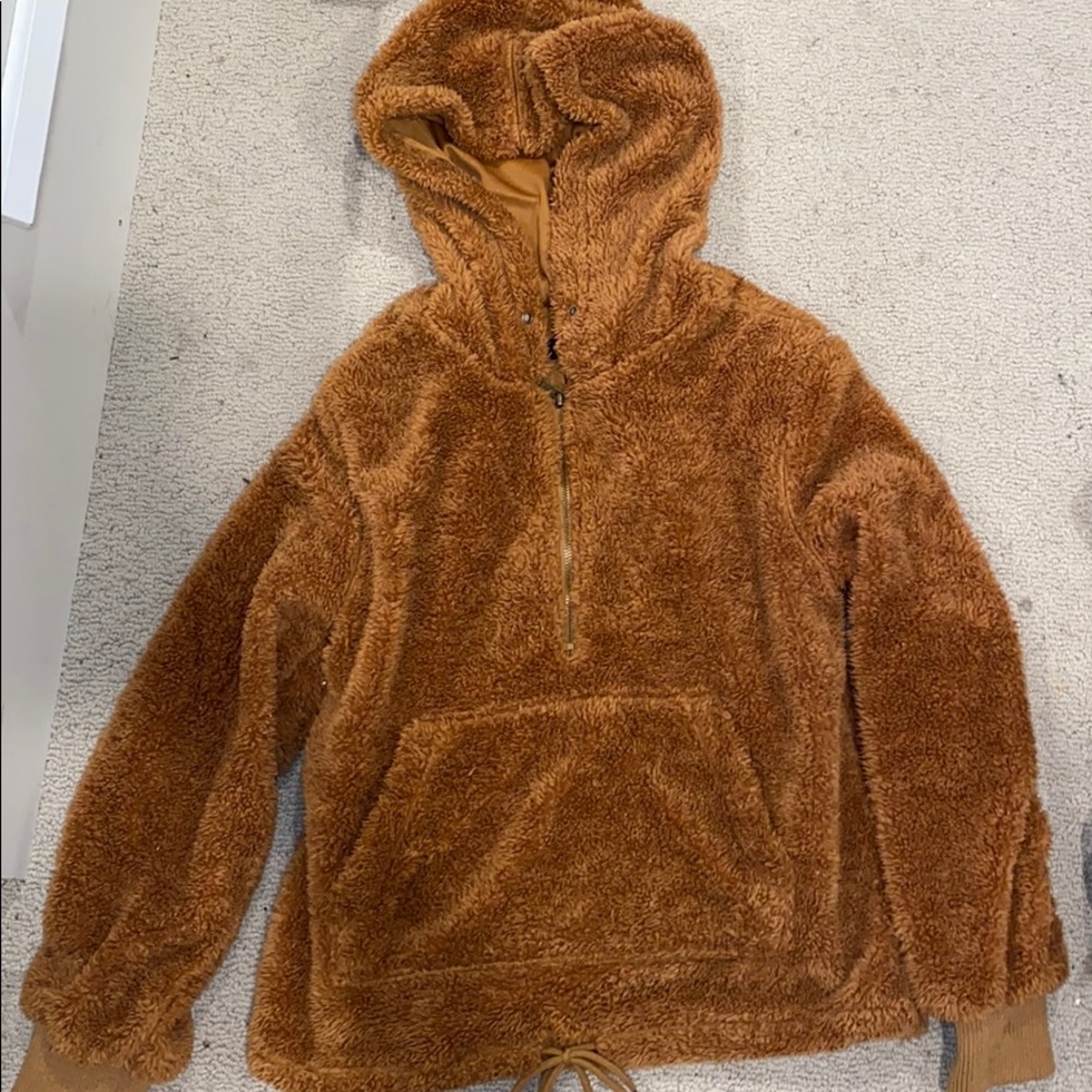 Brown fuzzy jacket